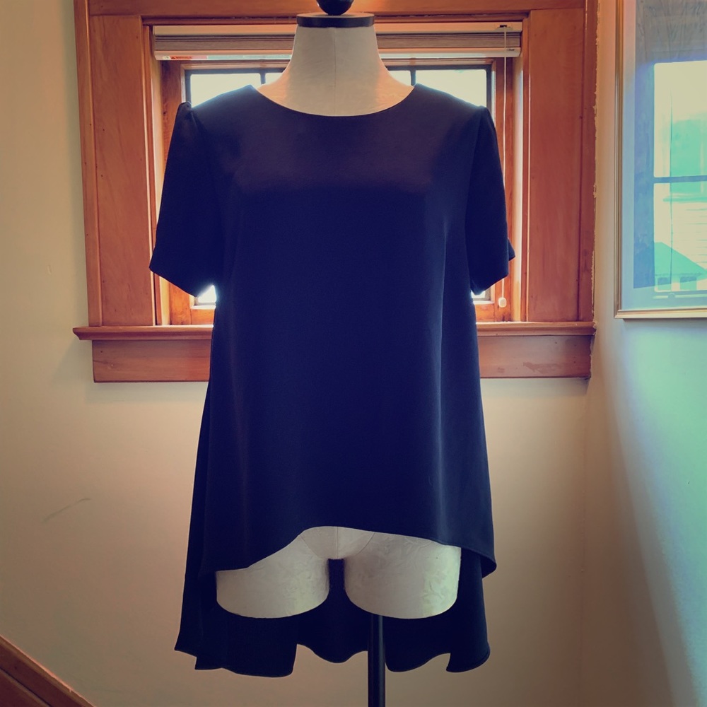 High-low blouse in navy blue from Philosophy
